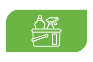 eco-friendly cleaning supplies icon