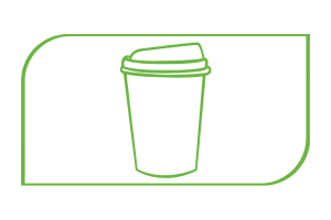 eco-friendly takeaway packaging icon