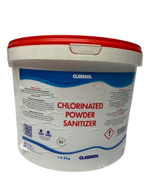 Chlorinated powder sanitiser